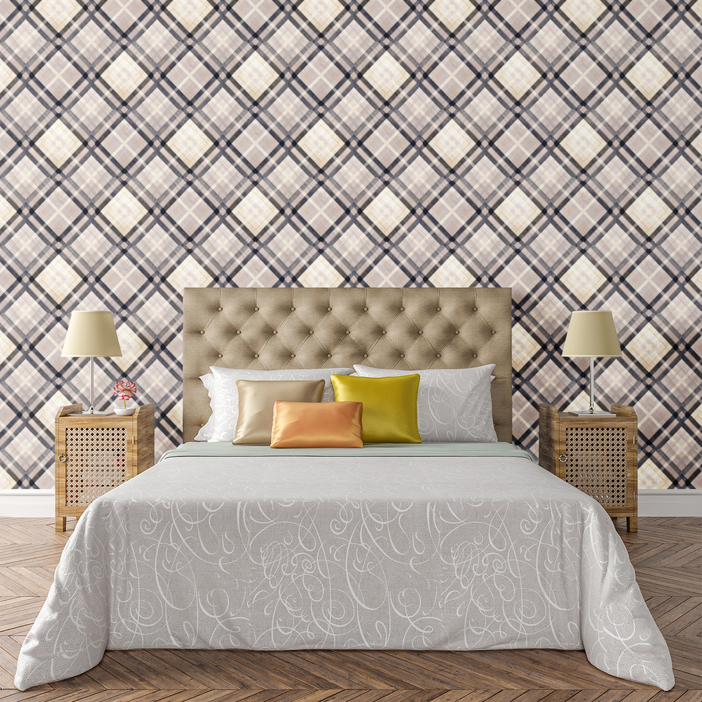 Parisian Boutique Plaid Wallpaper