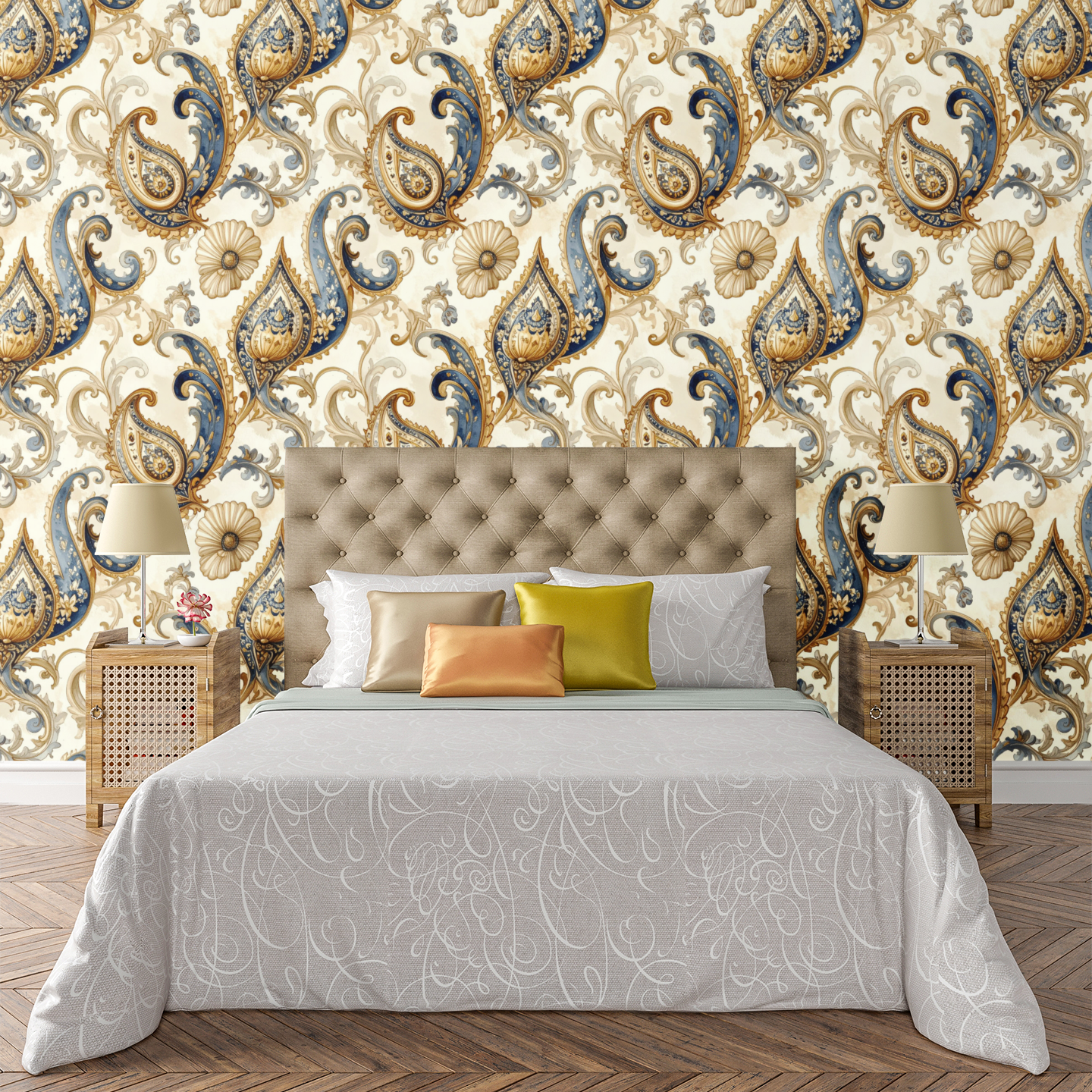 Paisley Arabesque Symphony Wallpaper