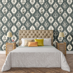 Vintage Botanical Medallion Wallpaper