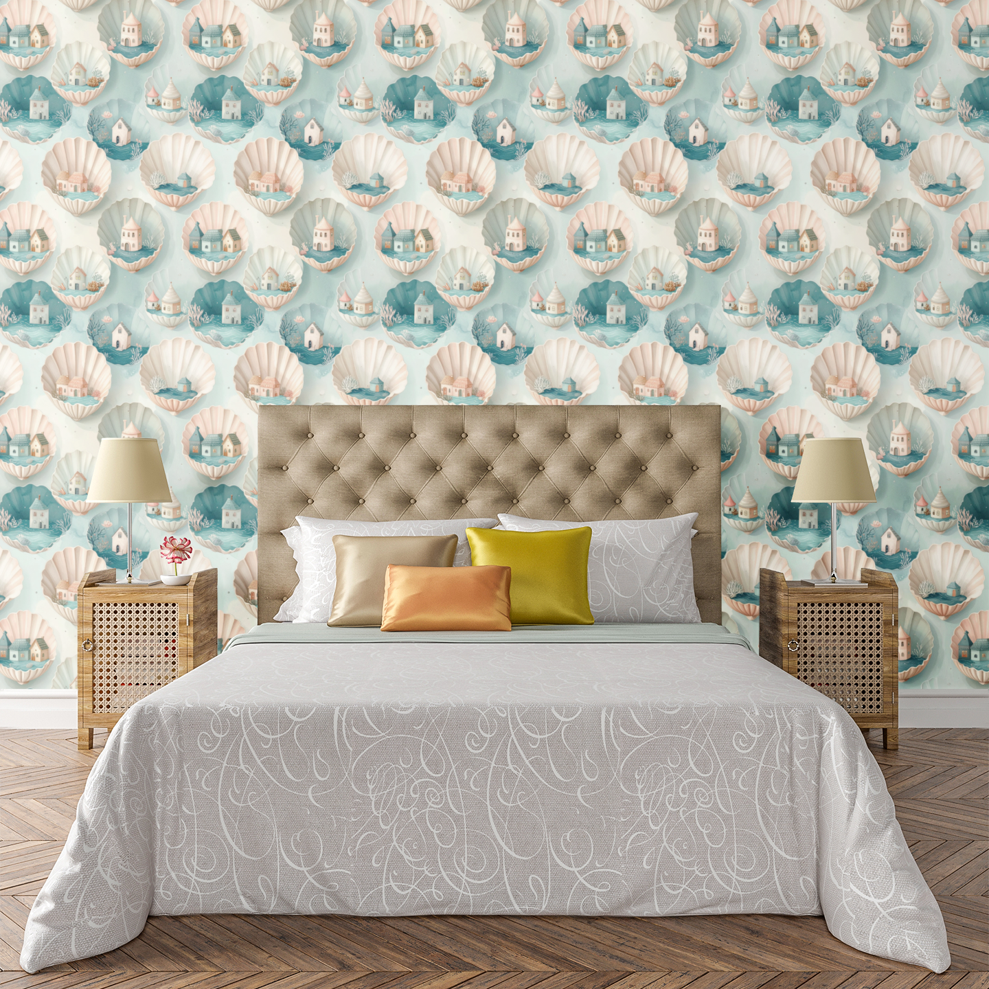 Shell Pocket Villages Wallpaper