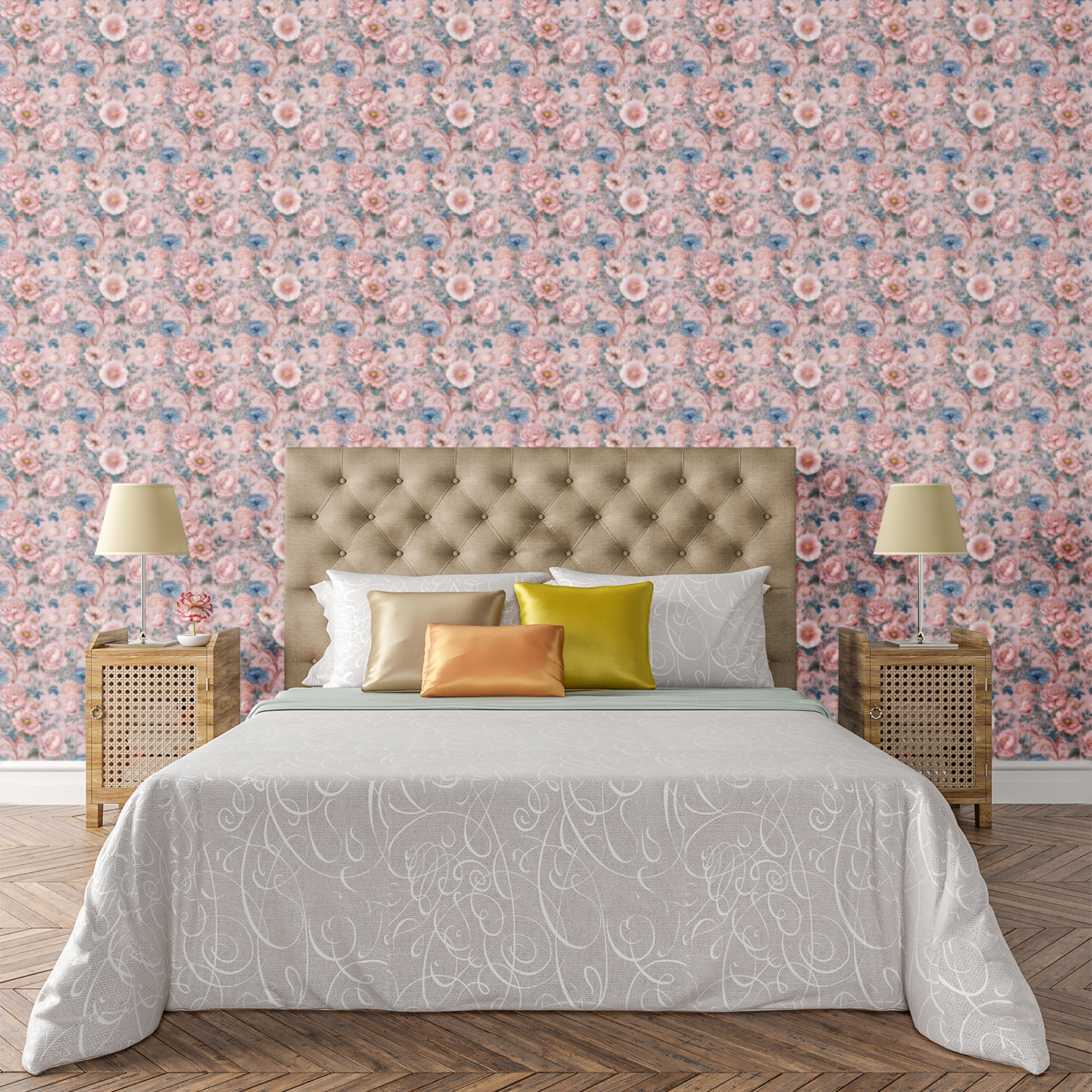 Floral Ornate Baroque Wallpaper