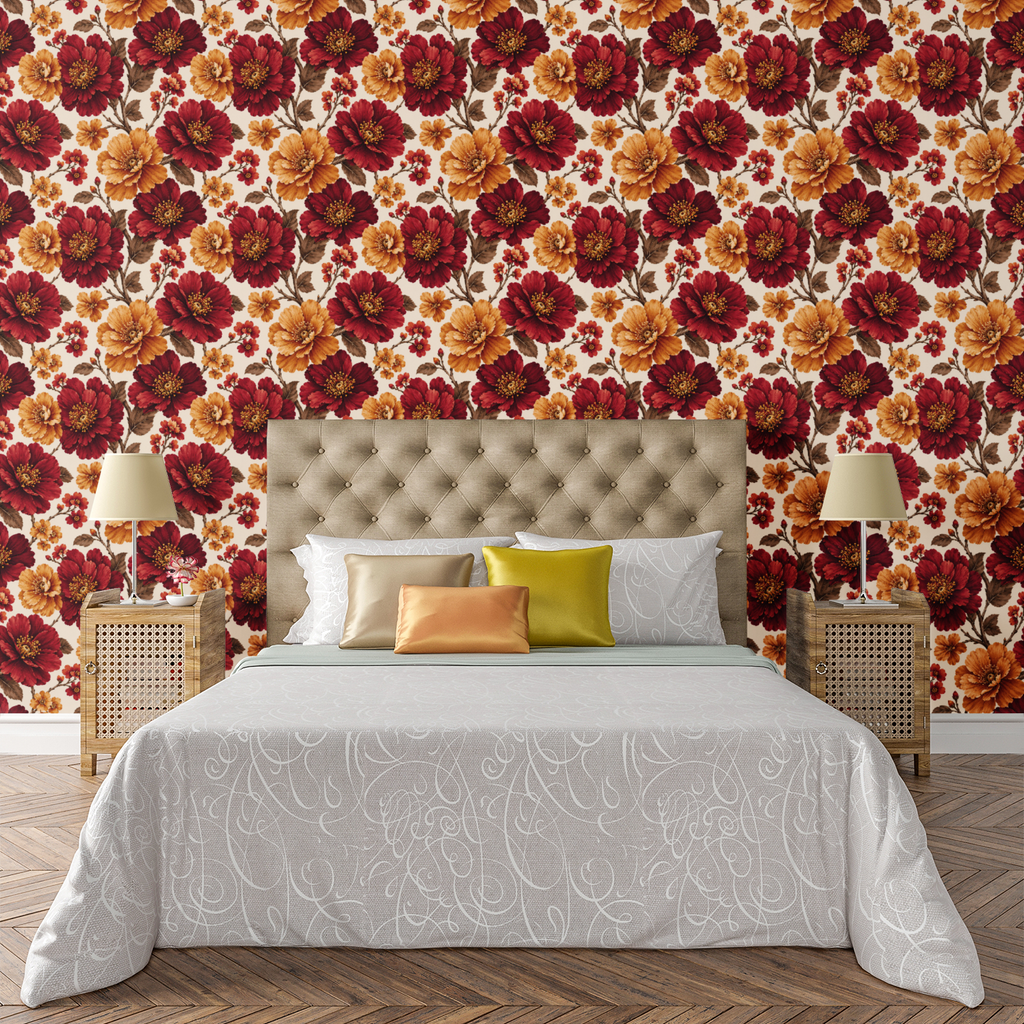 Ember Floral Wallpaper