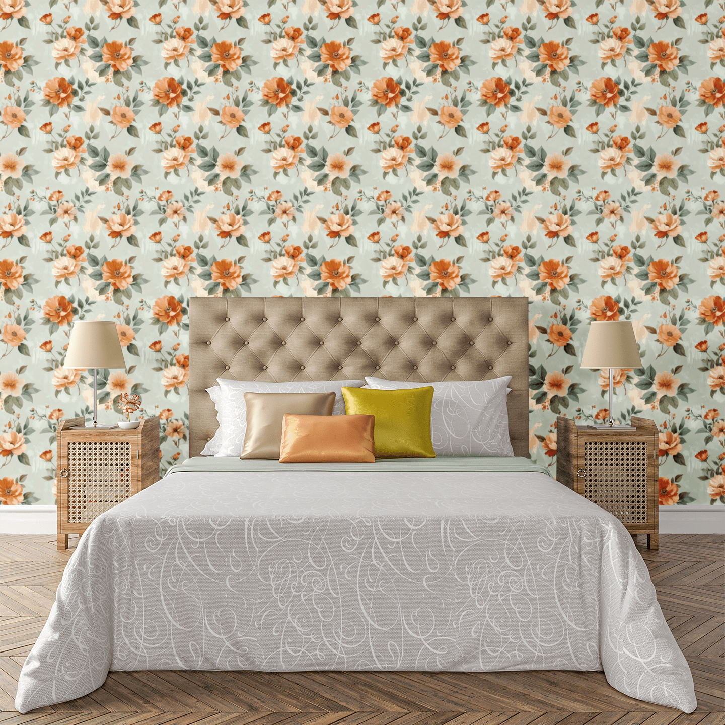 Earthy Botanical Harmony Wallpaper Peel and Stick Wallpaper | Accent Haus
