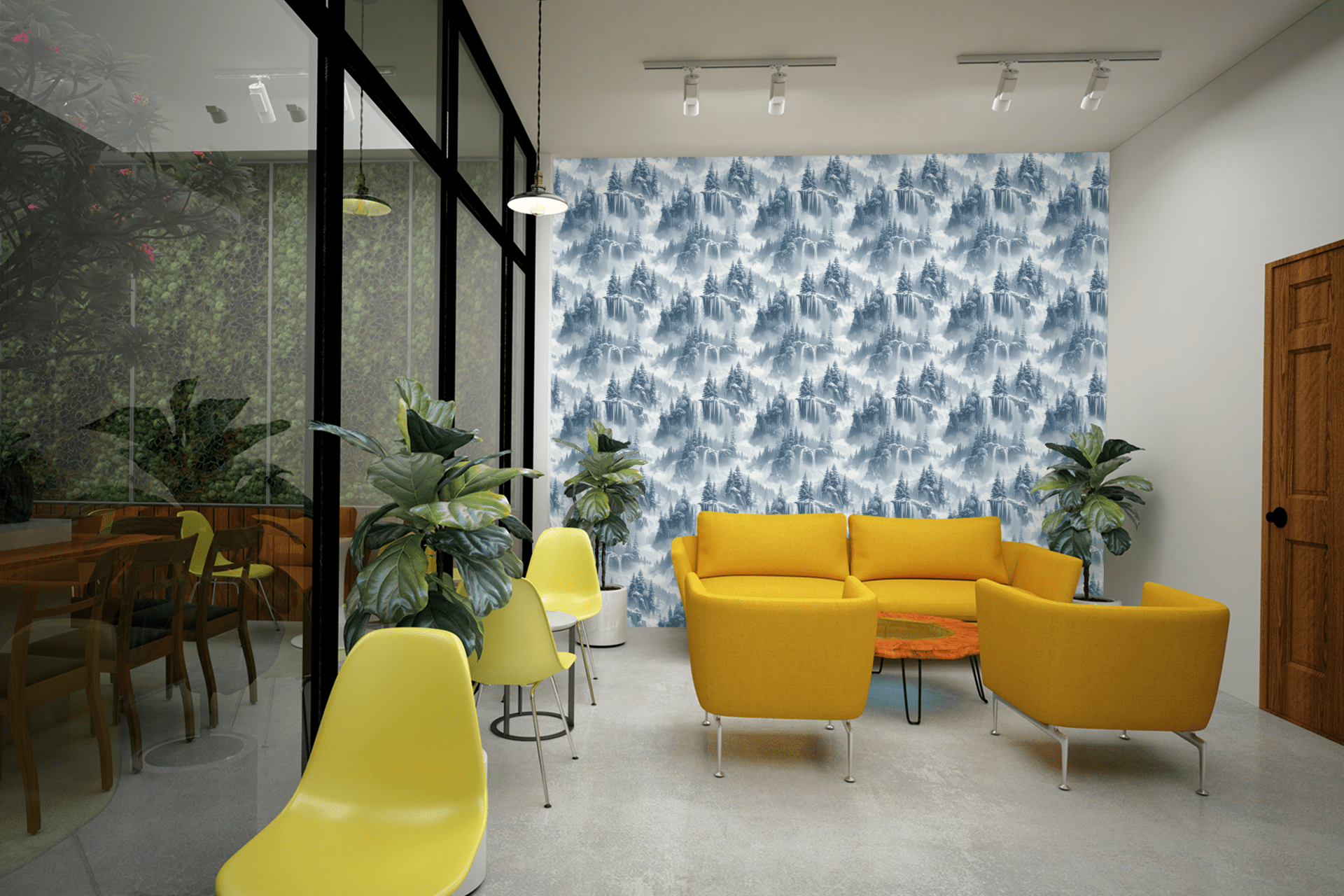 Frosted Pine Waterways Wallpaper Peel and Stick Wallpaper | Accent Haus