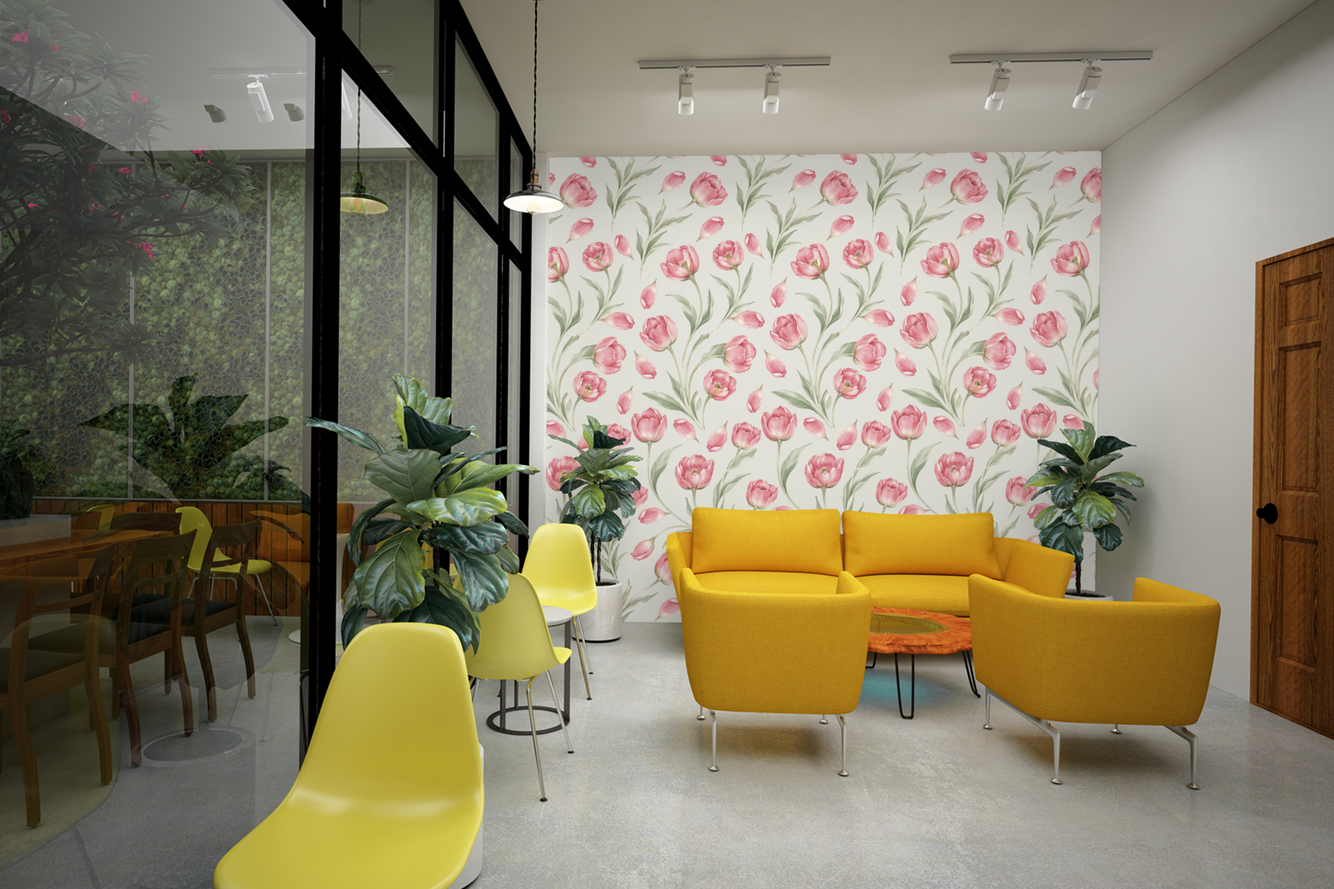 Blush Garden Waltz Wallpaper