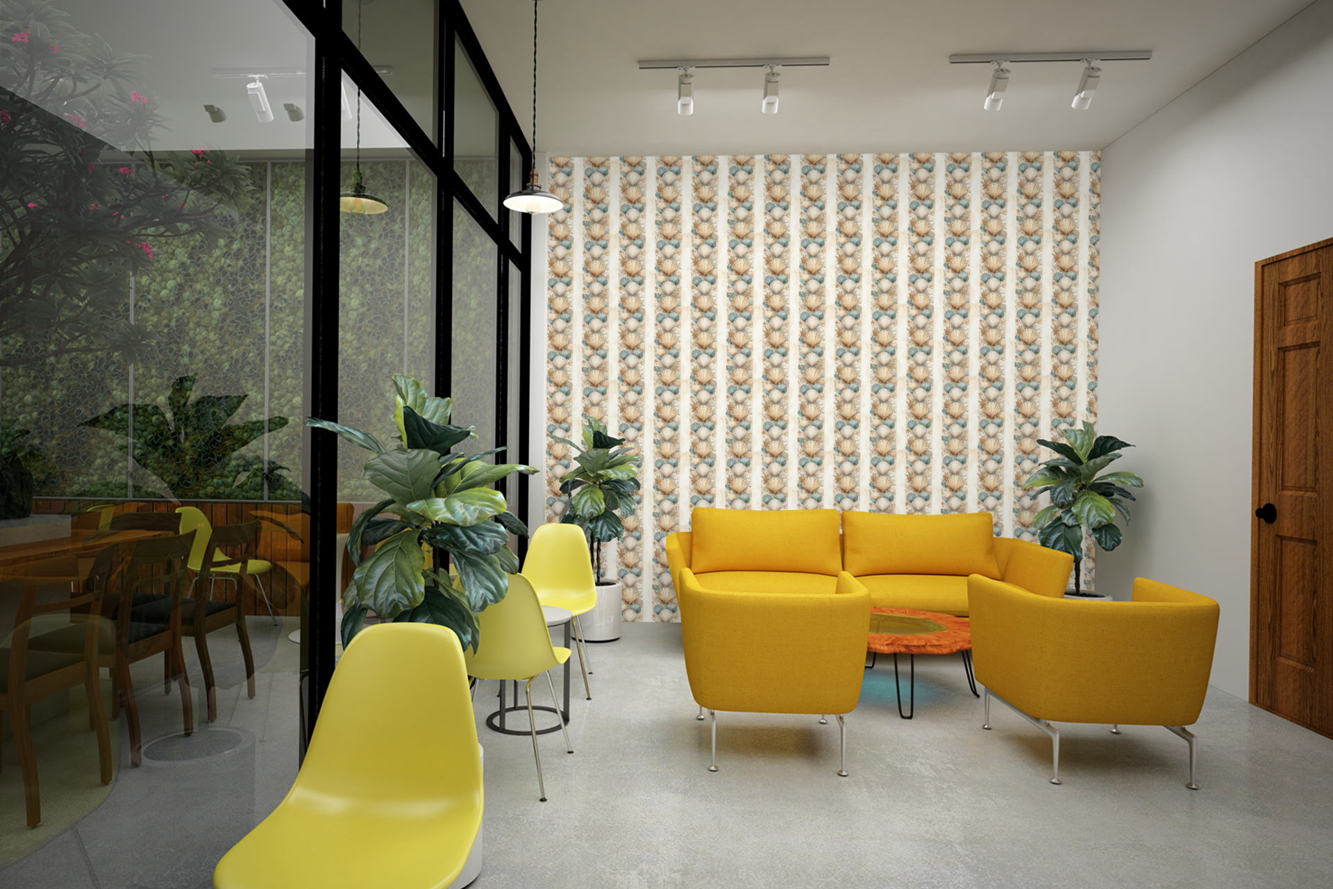 Gilded Jewel-Tone Botanical Wallpaper