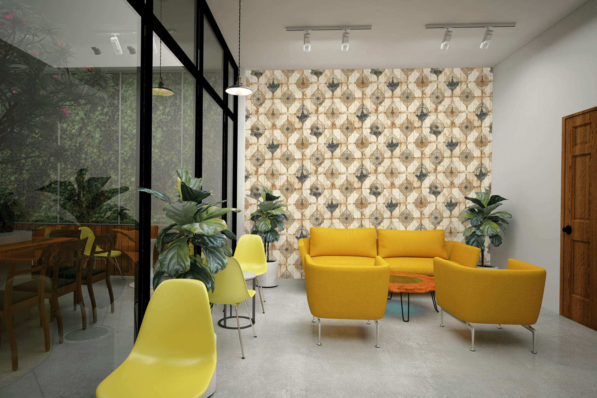 Heritage Keyway Columns Wallpaper Peel and Stick Wallpaper | Accent Haus
