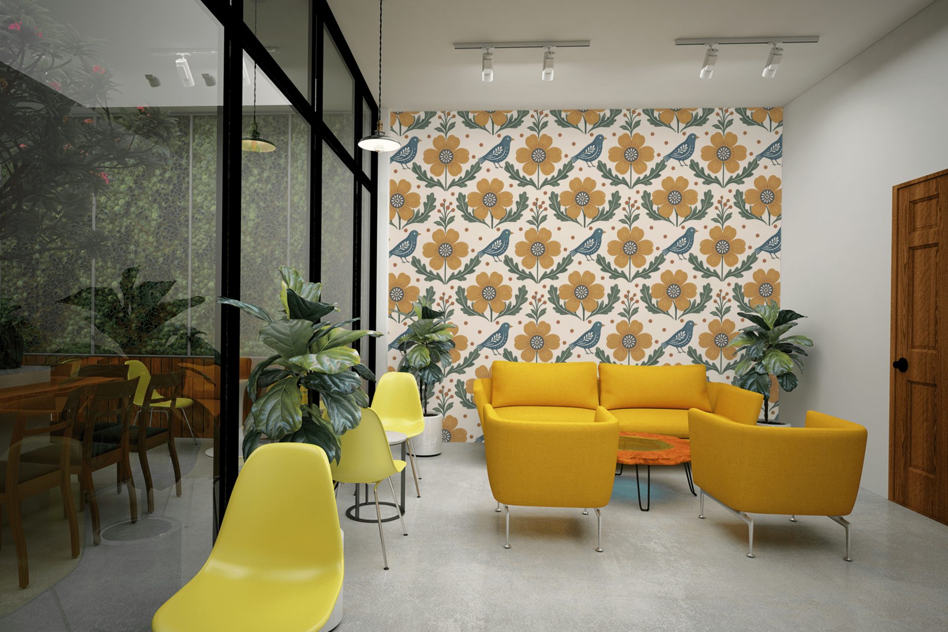 Scandinavian Folk Pattern Wallpaper Peel and Stick Wallpaper | Accent Haus