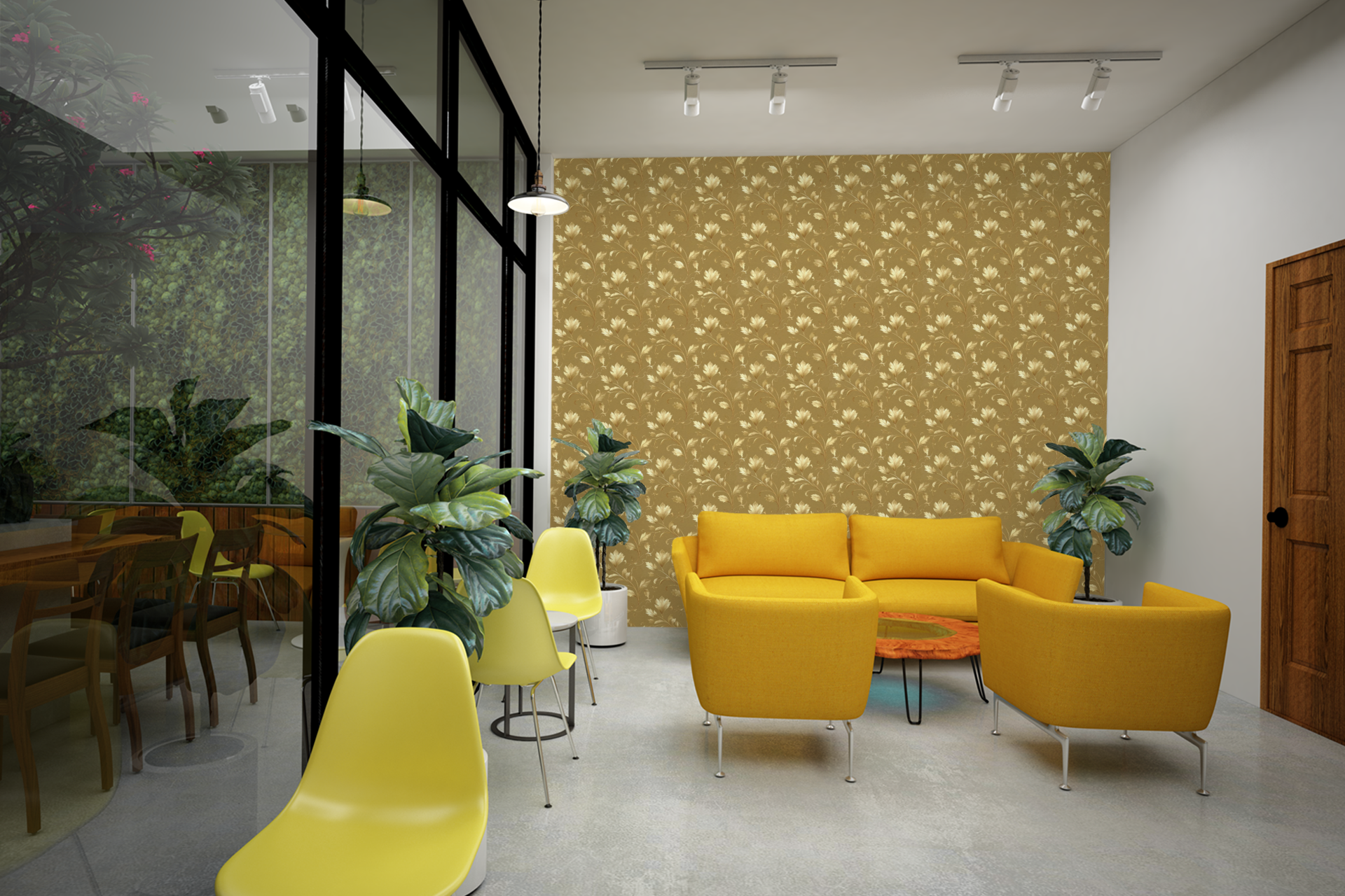 Soft Vine Scrolls Wallpaper