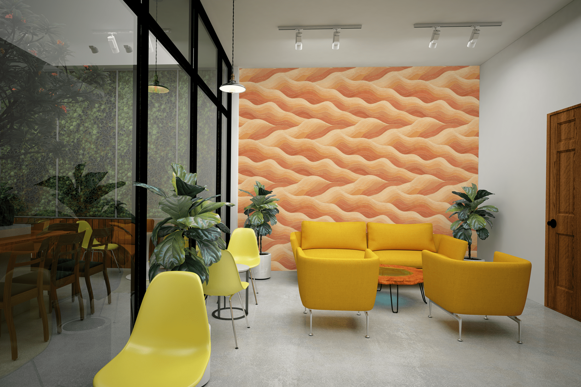 Modern Desert Lines Wallpaper Peel and Stick Wallpaper | Accent Haus