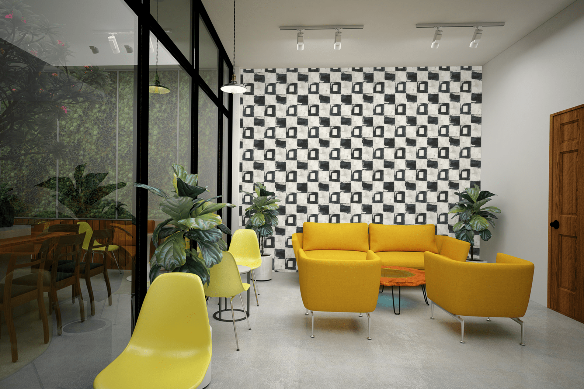 Brushstroke Grid Distortion Wallpaper Peel and Stick Wallpaper | Accent Haus