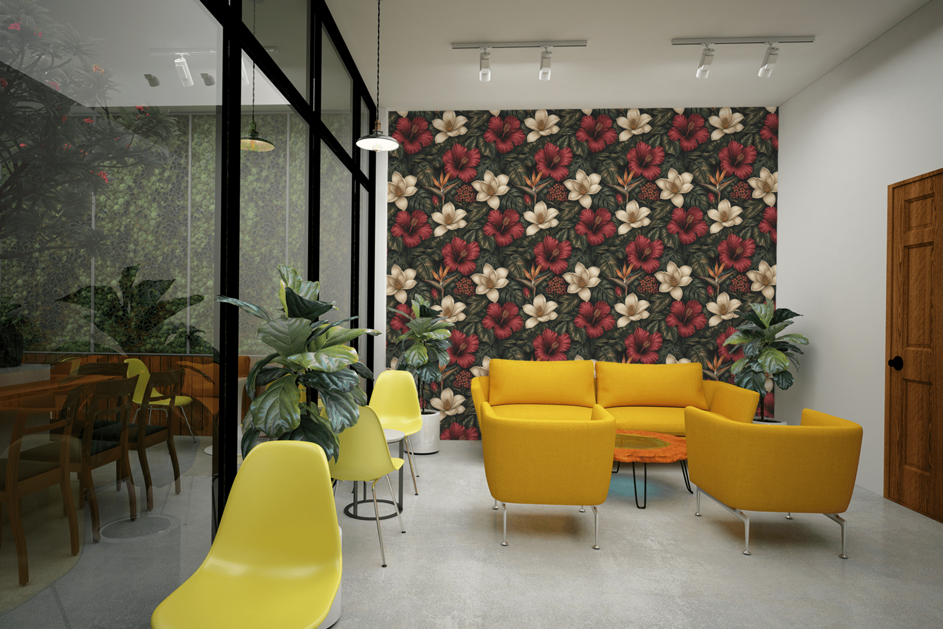 Midnight Botanical Luxe Wallpaper Peel and Stick Wallpaper | Accent Haus