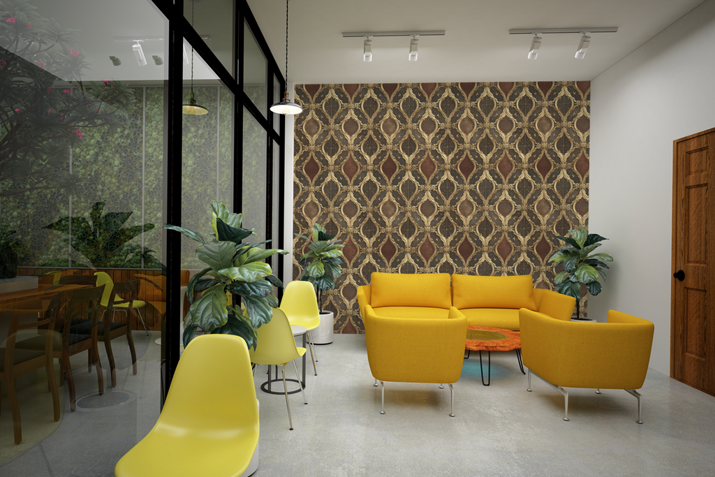 Versailles Ribbon Lattice Wallpaper