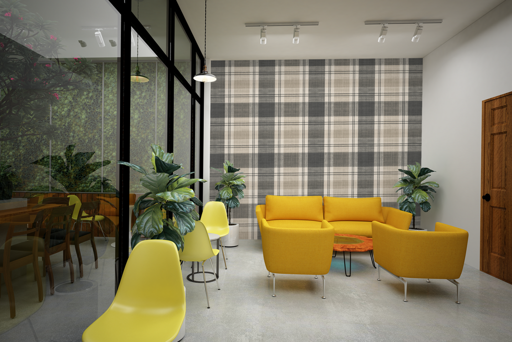 Modern Manor Plaid Wallpaper