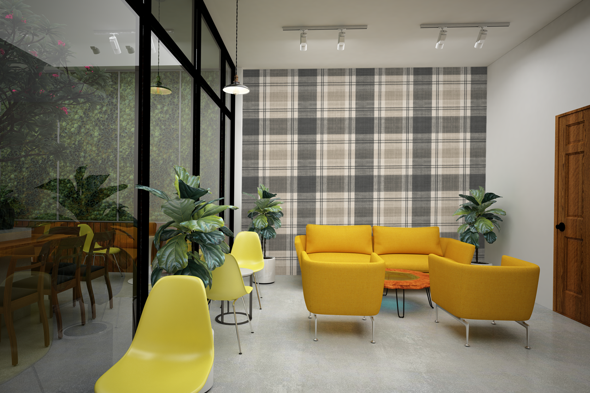 Modern Manor Plaid Wallpaper