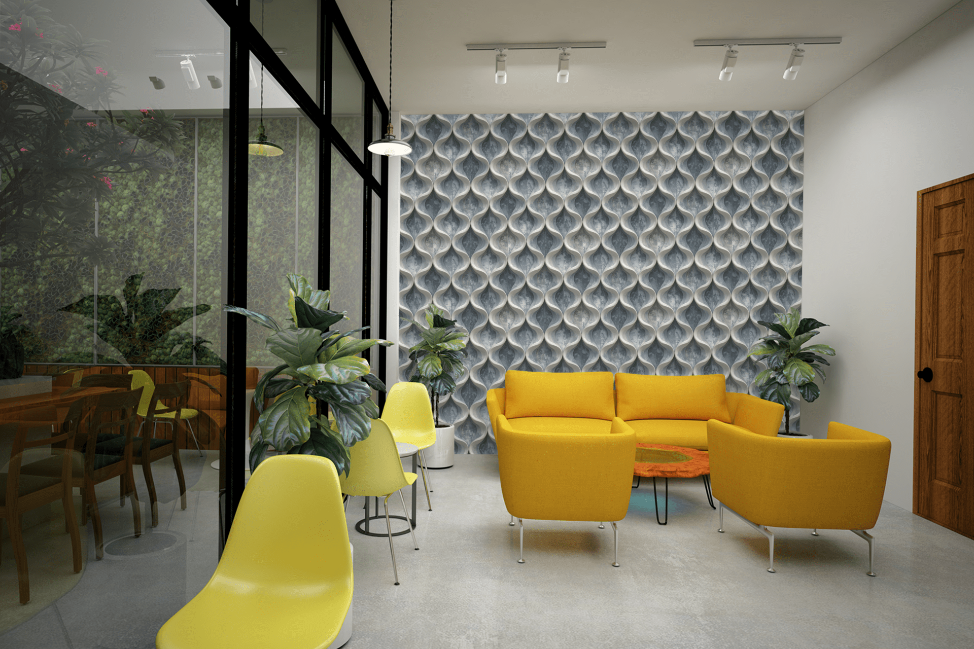 Velvet Curve Waves Wallpaper Peel and Stick Wallpaper | Accent Haus