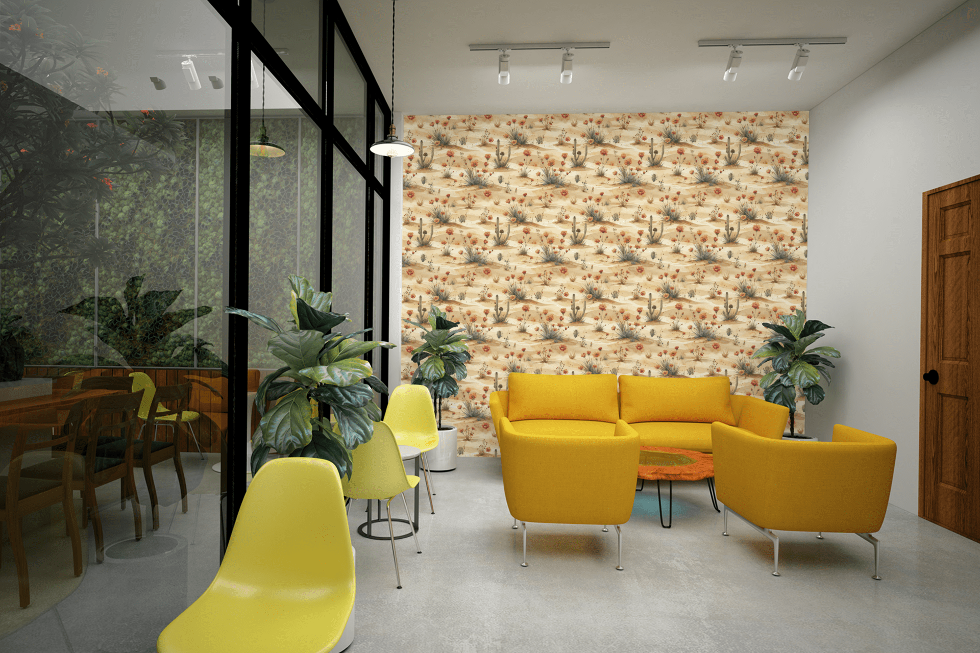Miniature Desert Bloom Wallpaper Peel and Stick Wallpaper | Accent Haus