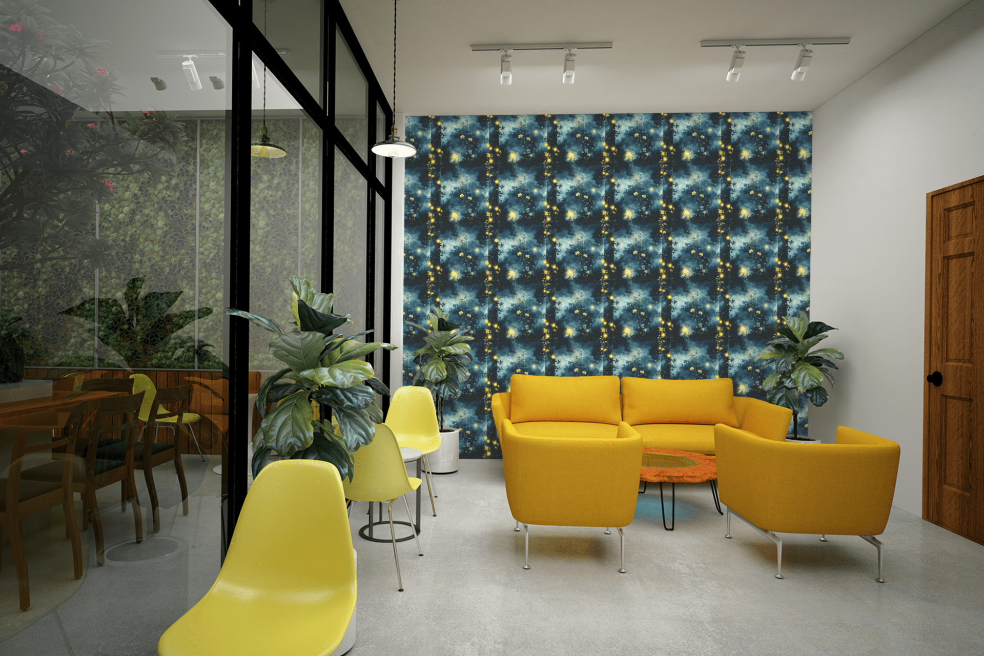 Midnight Firefly Wallpaper Peel and Stick Wallpaper | Accent Haus