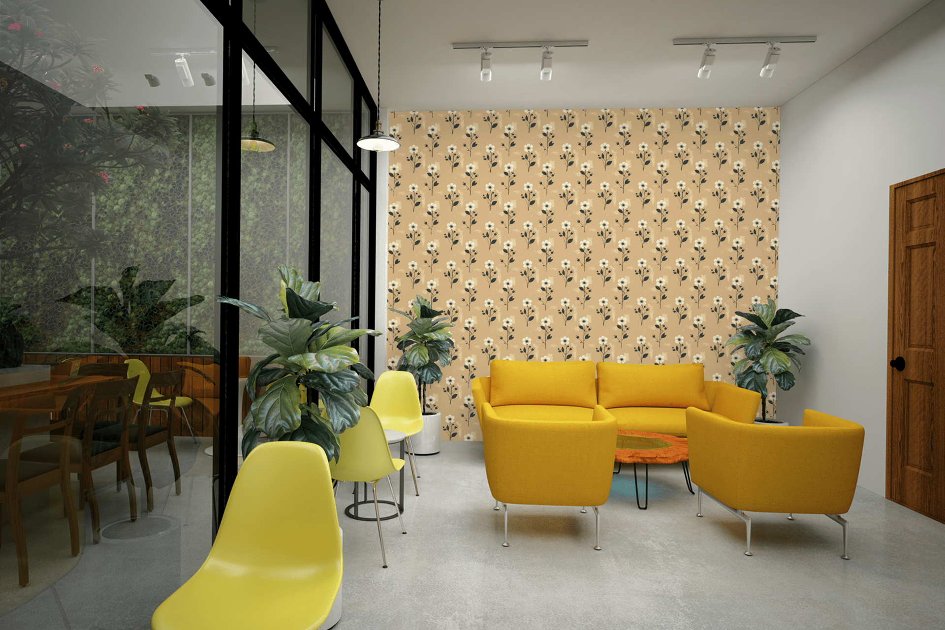 Gilded Meadow Sketch Wallpaper Peel and Stick Wallpaper | Accent Haus