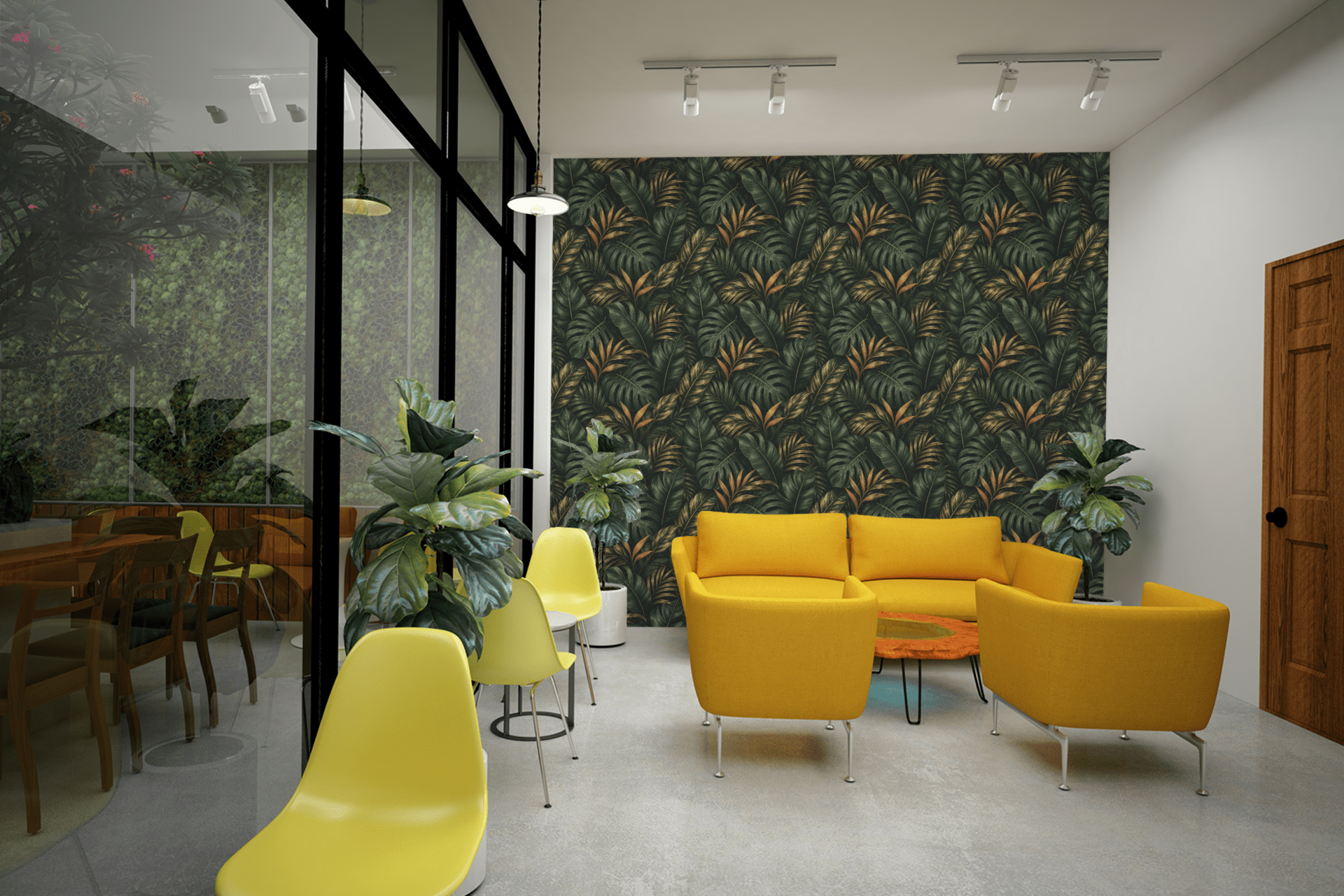 Tropical Night Jungle Wallpaper Peel and Stick Wallpaper | Accent Haus