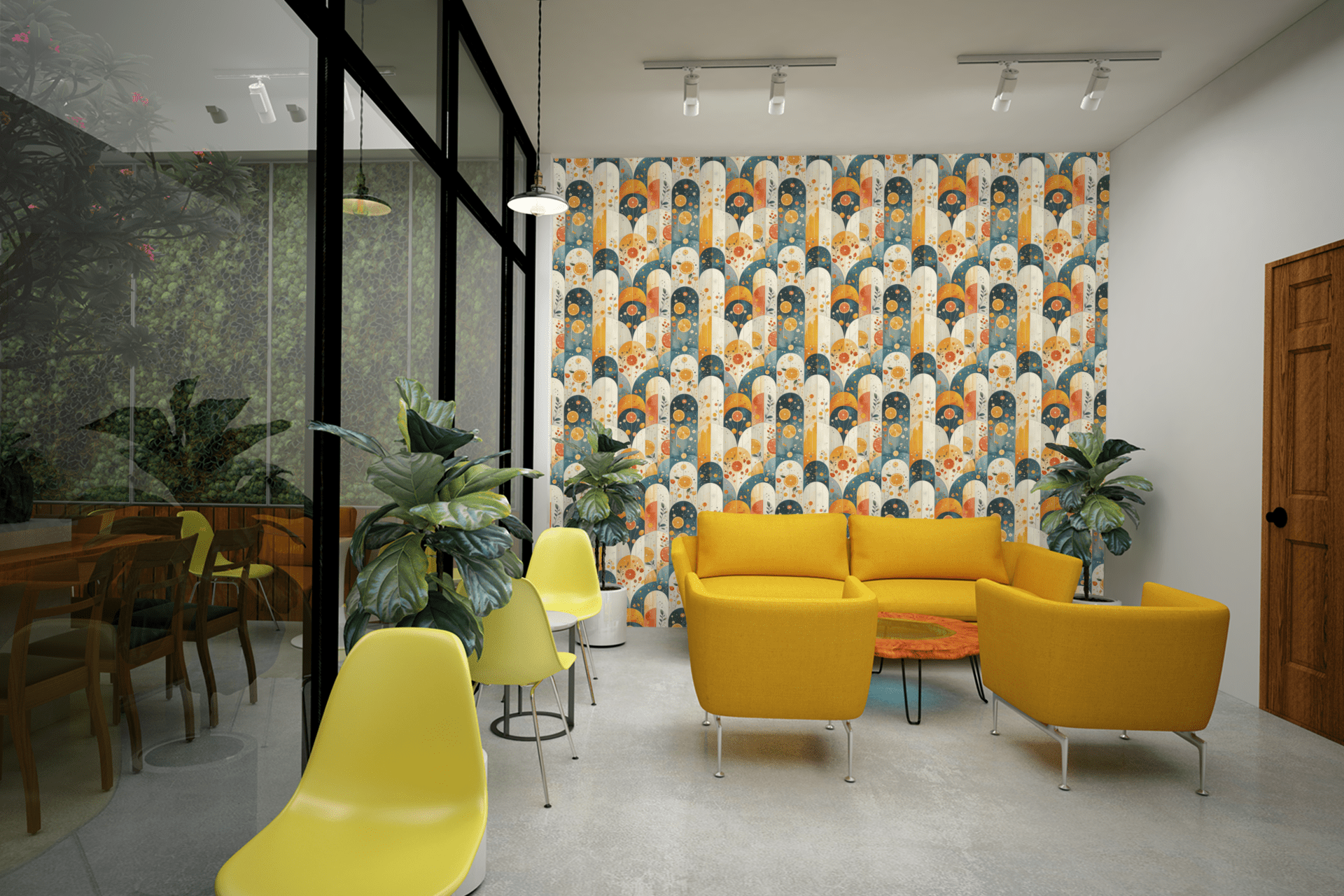Citrus Slices Arches Wallpaper Peel and Stick Wallpaper | Accent Haus