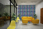 Floating Geometric Butterflies Wallpaper
