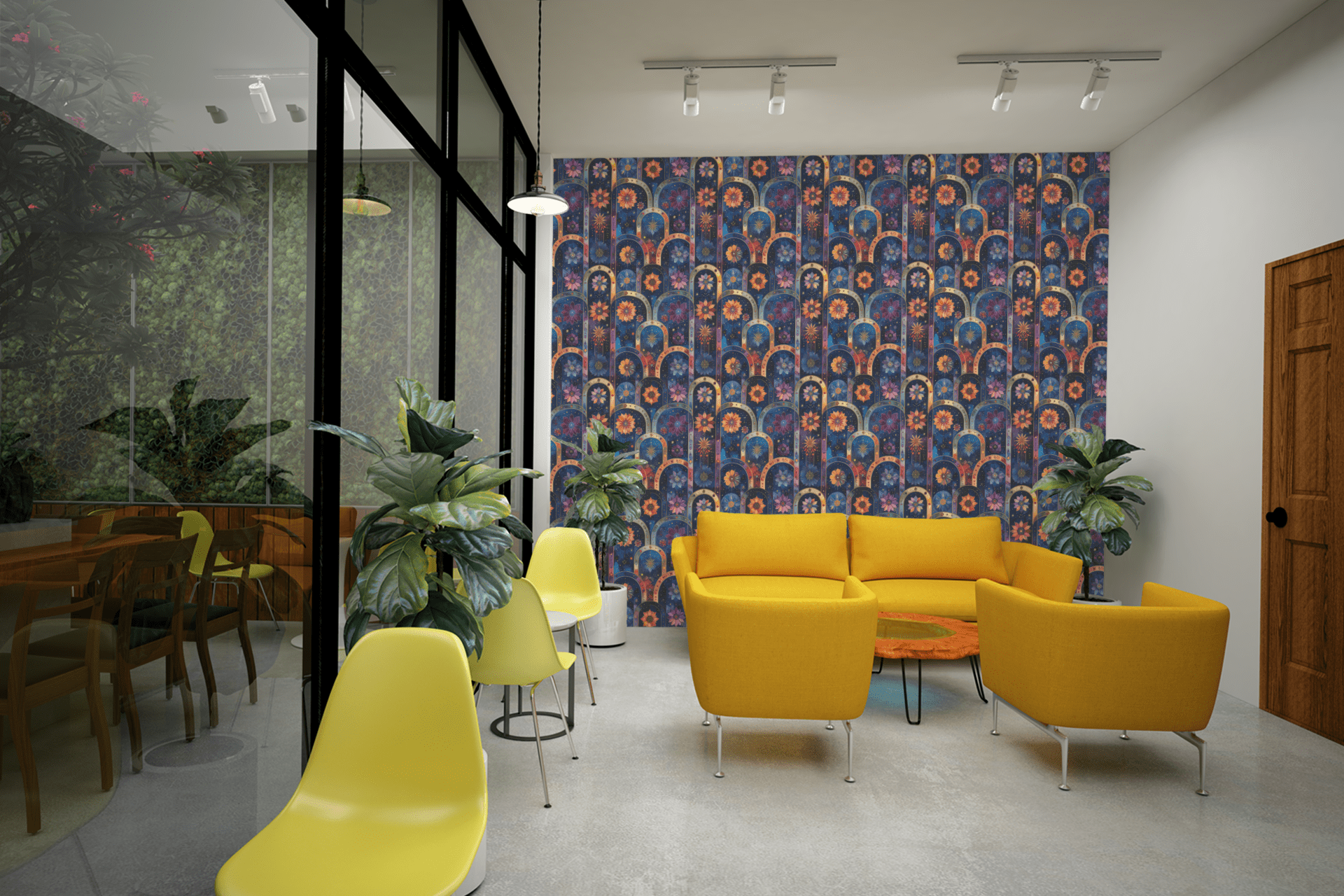 Moonlit Garden Wallpaper Peel and Stick Wallpaper | Accent Haus