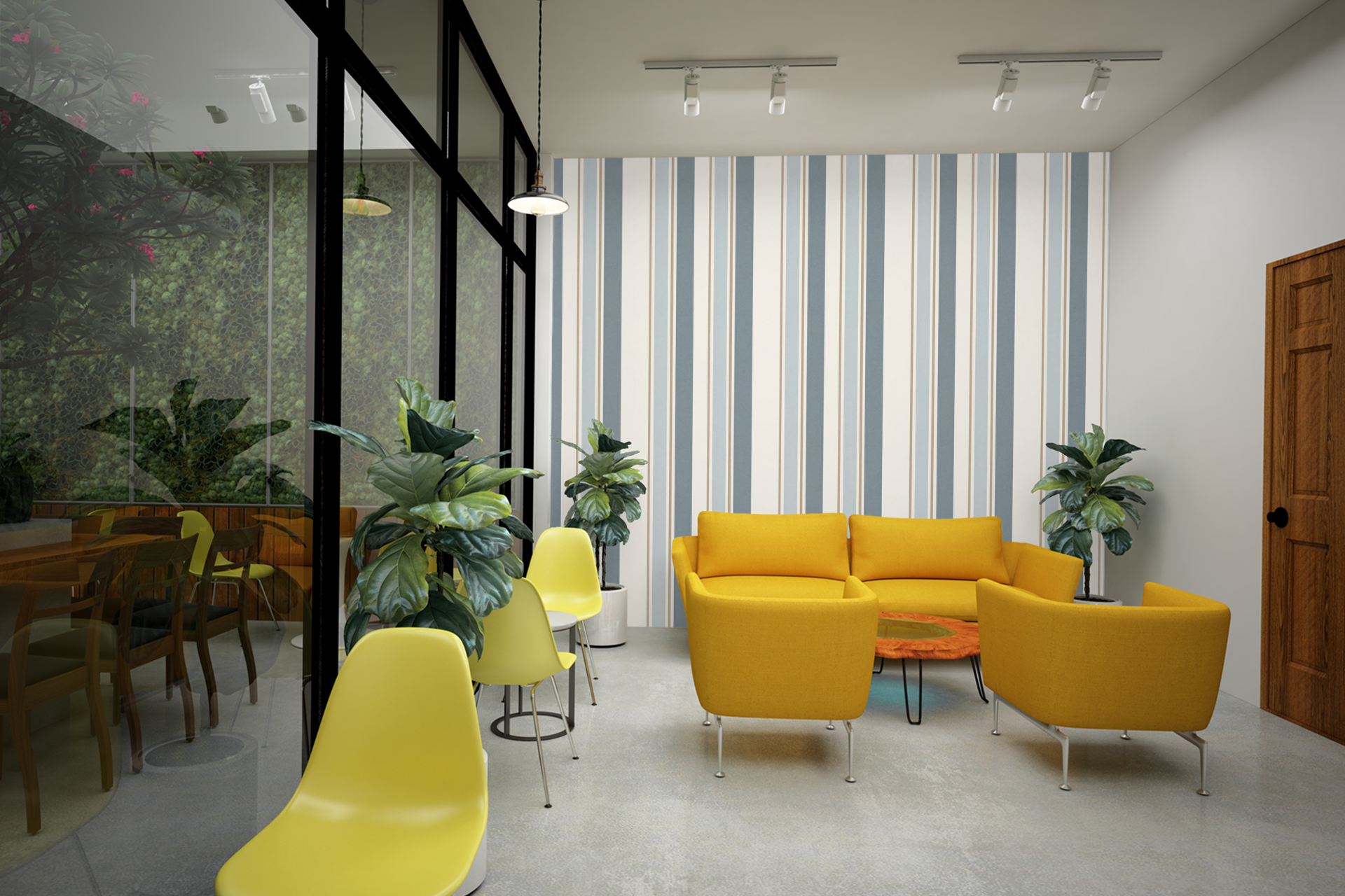 Palm Beach Cabana Stripe Wallpaper