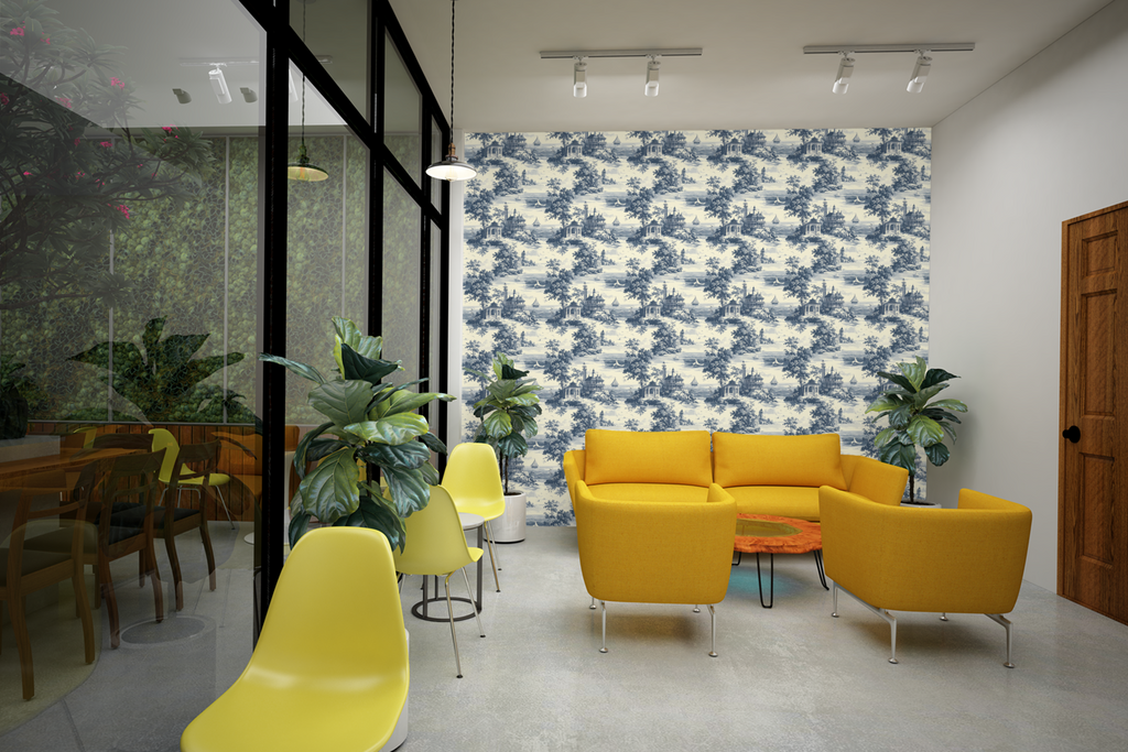 Antique Seaside Resort Wallpaper