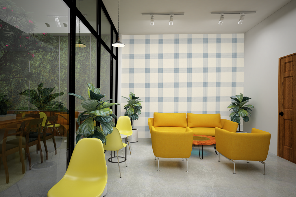 Soft Plaid Neutral Wallpaper