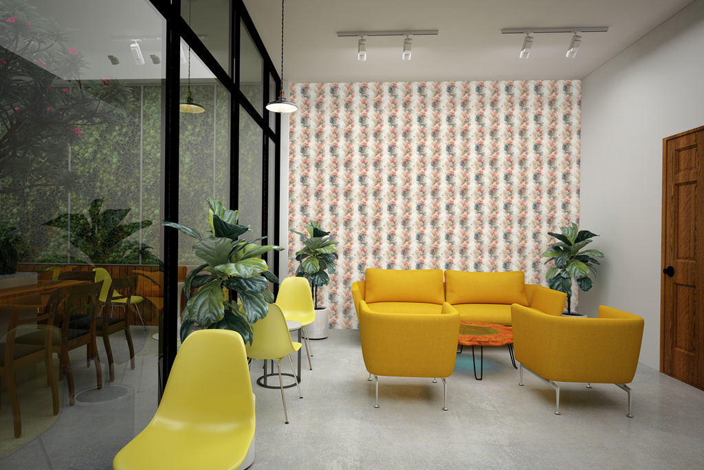 Luxury Coastal Botanical Wallpaper