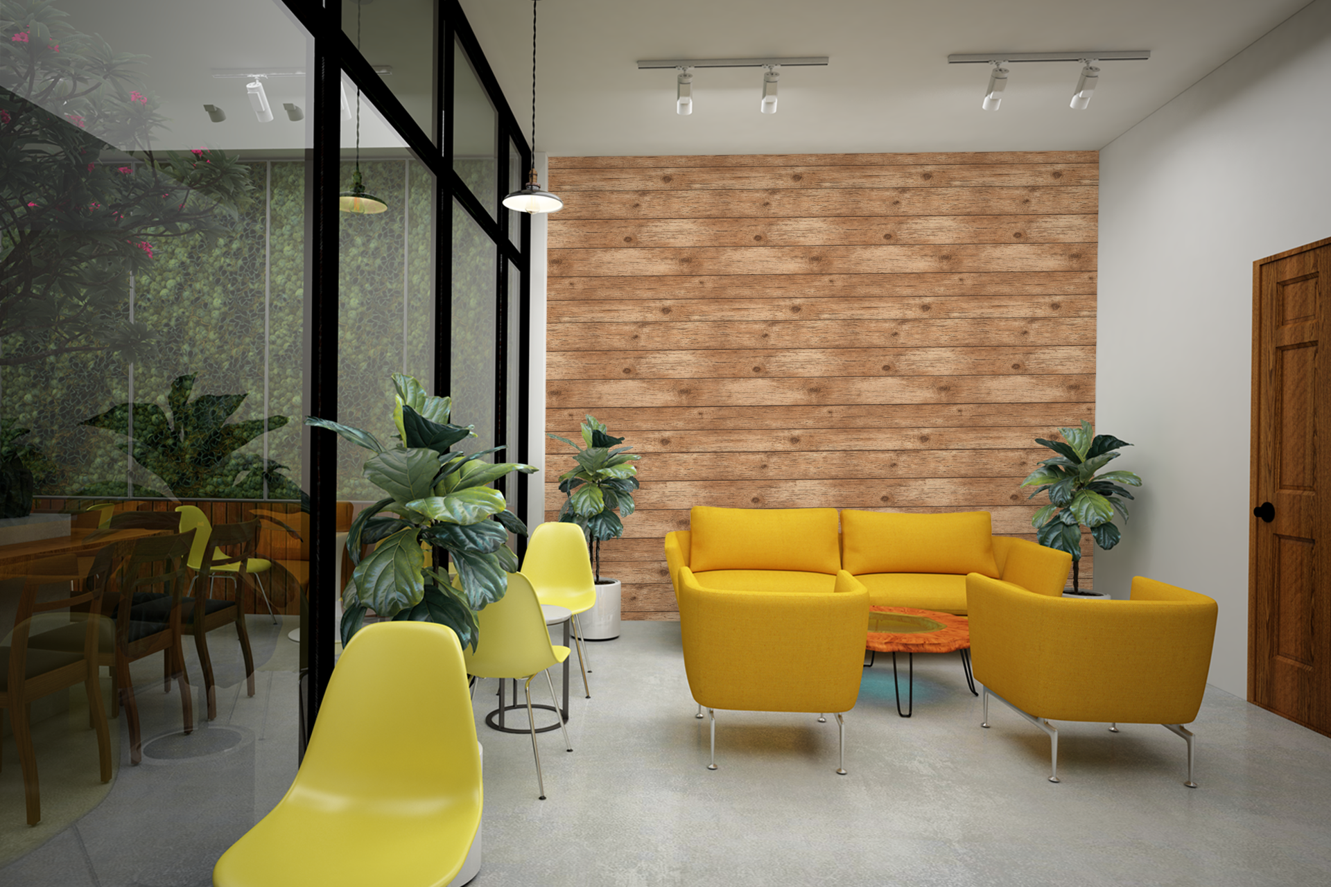 Rustic Wood Panel Illusion Wallpaper
