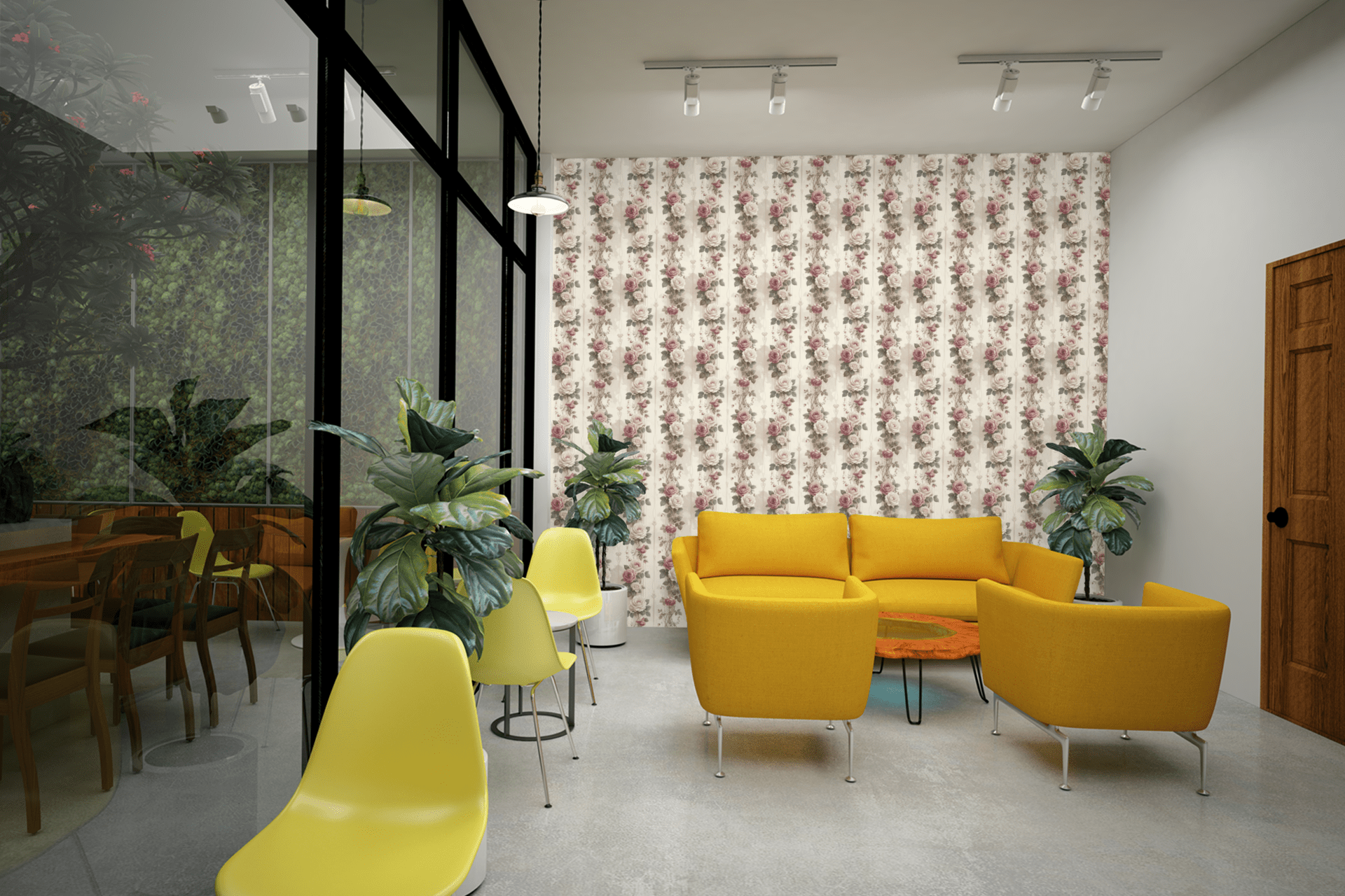 Botanical Ribbon Roses Wallpaper Peel and Stick Wallpaper | Accent Haus